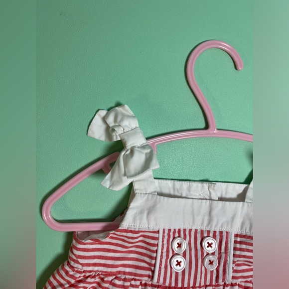 Gymboree summer stripe dress with bow on top of straps baby girl size 3-6 months - Picture 5 of 7